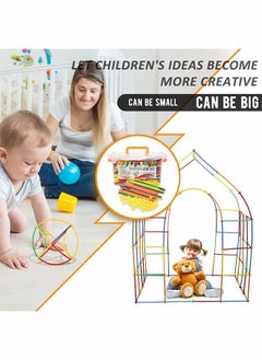 GROIC Straw Constructor STEM Building Toys 400 Piece Straw and Connector Construction Set, Interlocking Plastic Educational Toy Engineering Blocks, Educational Toys  - Image 3