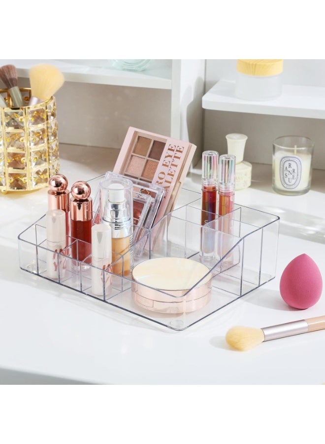 Mitoy 3 Tier Clear Makeup Organizer with Drawer, Acrylic Cosmetic Storage Organiser for Dresser Countertop and Bathroom Vanity, Beauty Holder for Lipstick Brush Skincare - Image 3