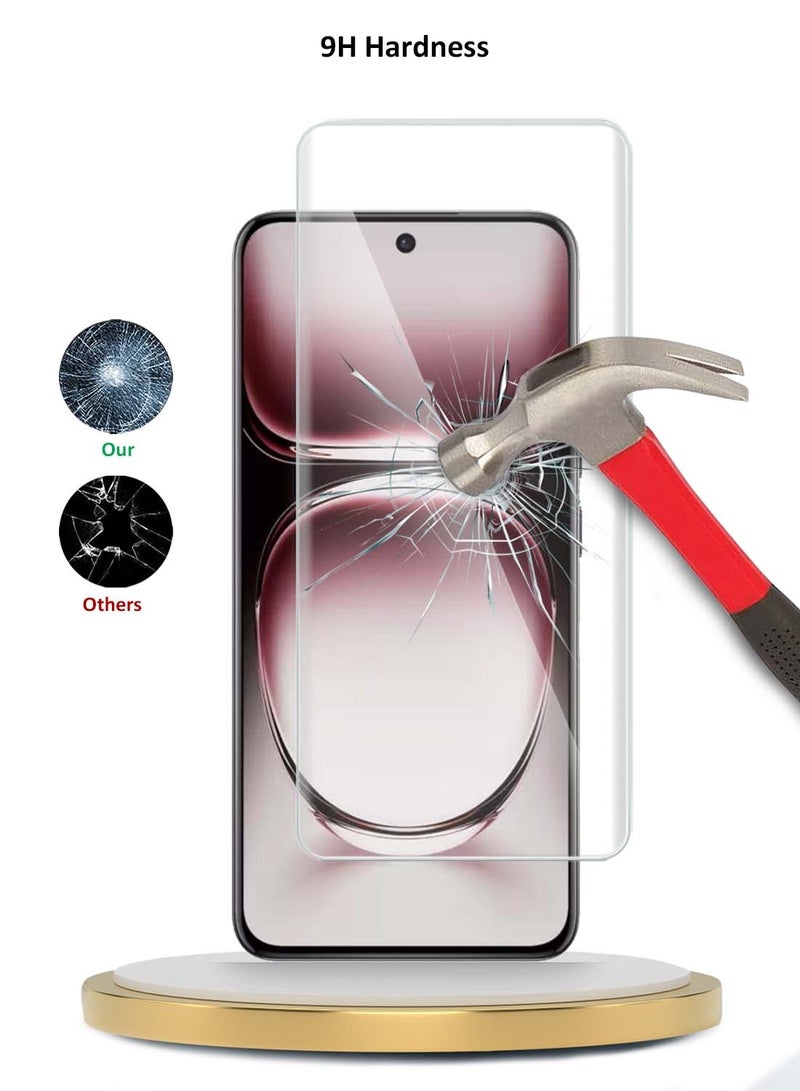 Wtech Oppo Reno12 Pro+ / Reno12 Plus 5G 2024 Premium Curved Edges UV Full Glue Full Cover Tempered Glass Screen Protector (MSGUCN) - Clear - Image 3