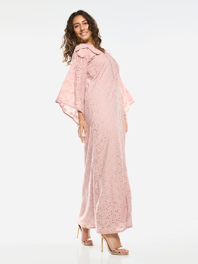 House of Moda Bow Detail Lace Cut-Out Maxi Dress - Image 4