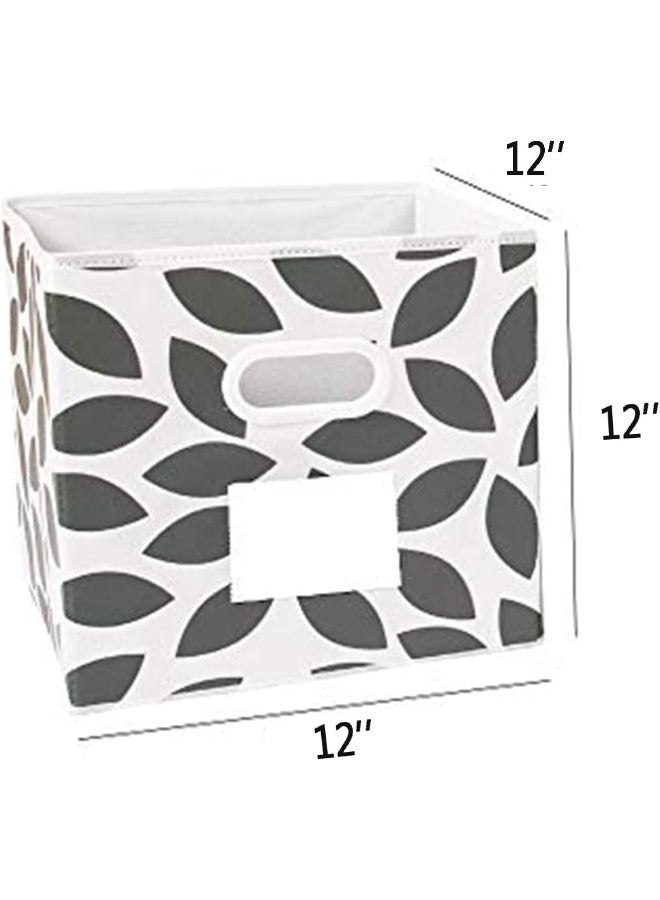 MAX Houser 6 Pack Foldable Fabric Storage Bins with Handles  Ideal for Closet Organization Bedroom and NurseryBlue 12x12x12 - Image 2