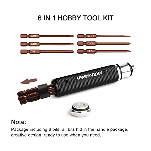 ARRAROWN 9Pcs RC Car Tool Kit 6 in 1 Hex Screwdriver Set with Tray,Cross Wrench Hobby Repair Tool Kit Compatible with Most of RC Cars Truck Buggy Truggy Racing - Image 2