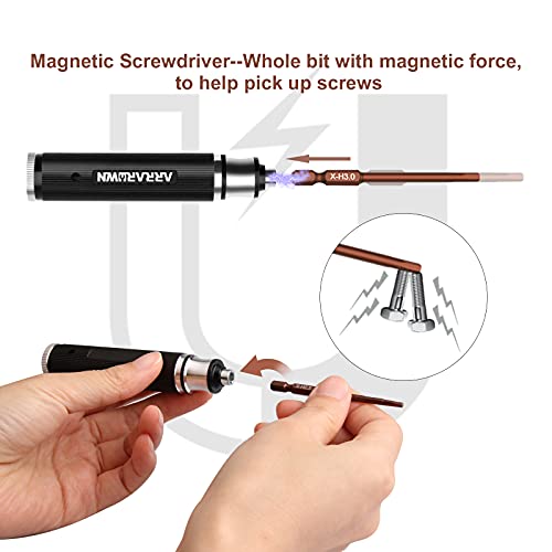 ARRAROWN 9Pcs RC Car Tool Kit 6 in 1 Hex Screwdriver Set with Tray,Cross Wrench Hobby Repair Tool Kit Compatible with Most of RC Cars Truck Buggy Truggy Racing - Image 3