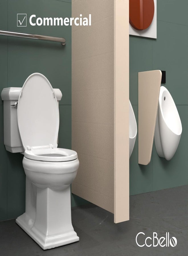 CcBello Soft Close Toilet Seat, Fit Elongated and Oval Toilets, Quick Release Hinges for Easy Clean, Two Mounting Options for Easy Installing, Heavy Duty, Never Loosen, White - Image 4