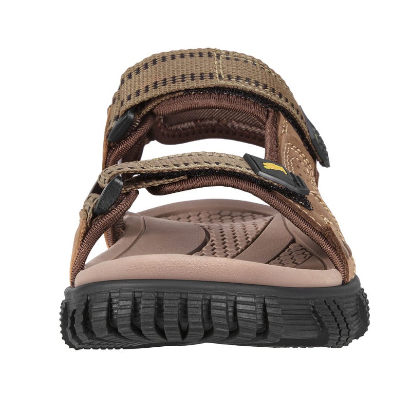 CAMEL CROWN Men's Water Sandals Waterproof Arch Support Hiking Sandals Comfort Leather Sandals Adjustable Athletic Outdoor Sandals for Summer Beach Trail Walking Khaki/Green 10 - Image 4