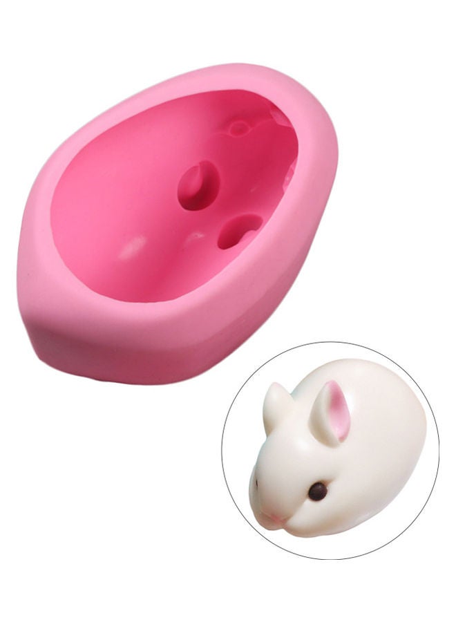 نيبمينينت قالب من السيليكون بتصميم حيوان ثلاثي الأبعاد أبيض/ وردي 5x3.5سم - Image 3