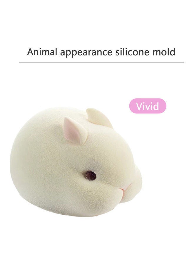 نيبمينينت قالب من السيليكون بتصميم حيوان ثلاثي الأبعاد أبيض/ وردي 5x3.5سم - Image 4