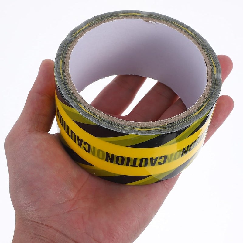 UKCOCO Self-Adhesive Yellow Caution Tape with Black Warning Print 4.8cm X 250m, High-Visibility Floor and Equipment Marking Tape for Industrial Safety and Construction Zones - Image 4