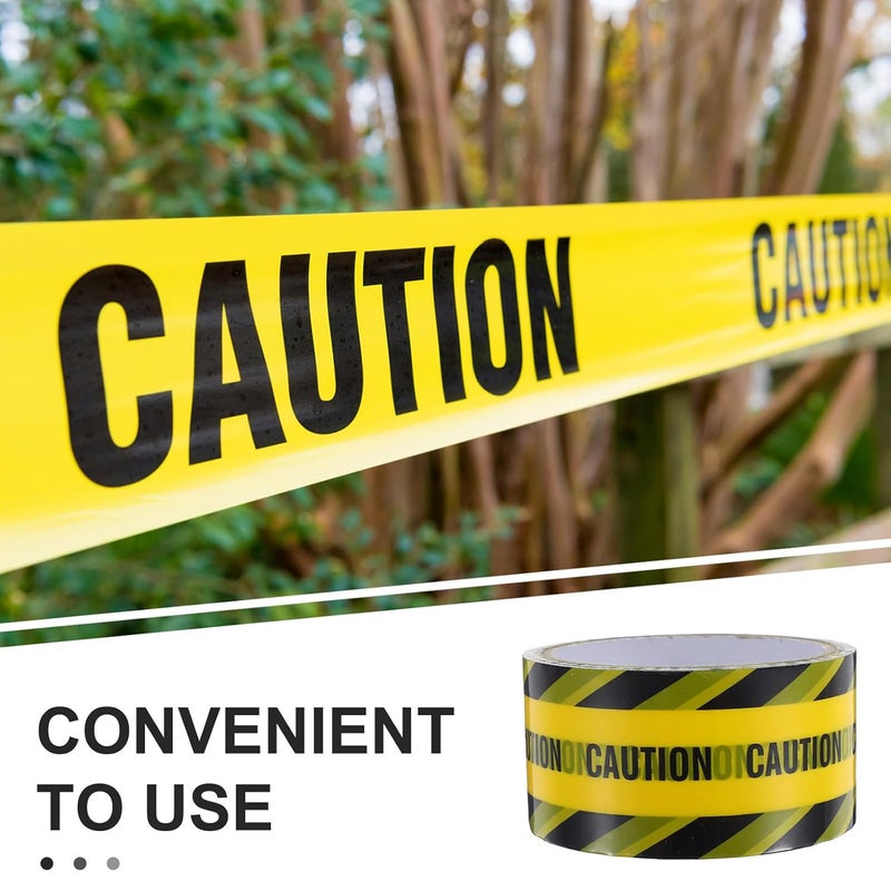 UKCOCO Self-Adhesive Yellow Caution Tape with Black Warning Print 4.8cm X 250m, High-Visibility Floor and Equipment Marking Tape for Industrial Safety and Construction Zones - Image 3