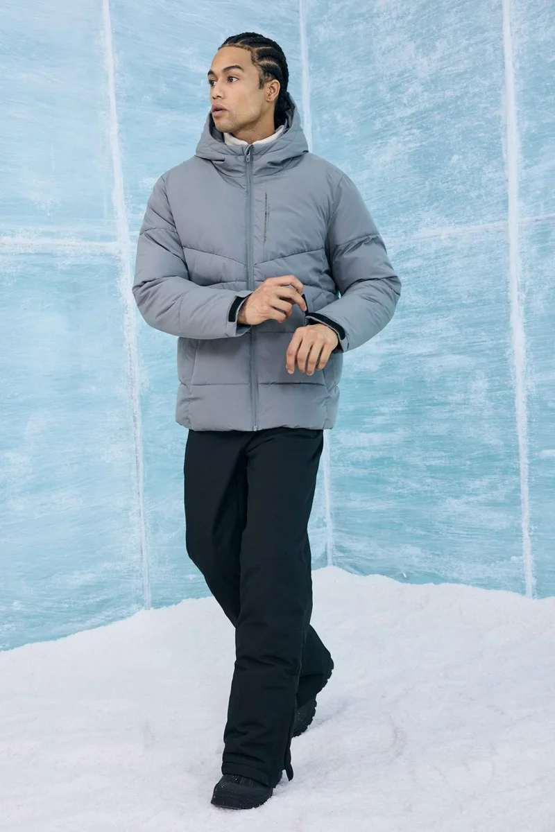 Defacto  Defactofit Regular Fit Hooded Winter Waterproof Jacket for Men | Best Price UAE