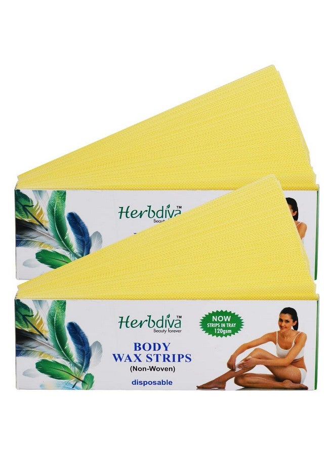هيربيفا شرائح شمع الجسم لإزالة الشعر 80 قطعة | سمك 120 جرامًا للمتر المربع، للاستعمال مرة واحدة | قماش غير منسوج لإزالة الشعر بالشمع بسلاسة | حزمة من 2 - Image 1