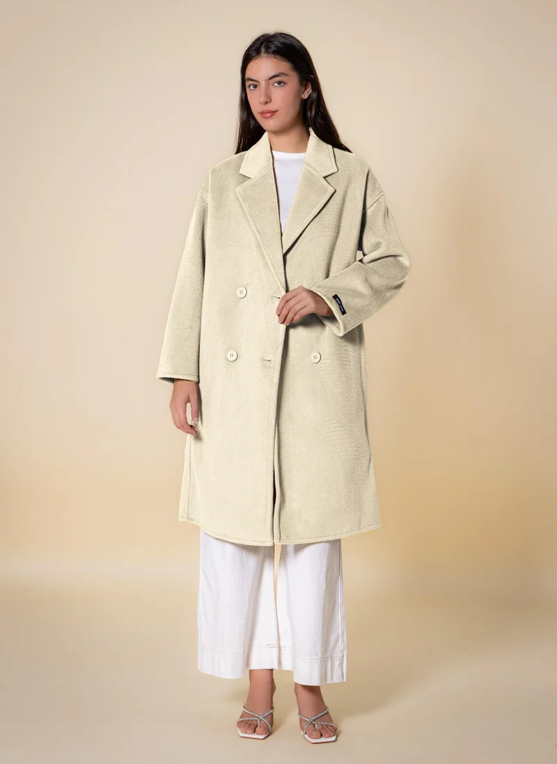 شايبس معطف مزدوج الصدر ناعم