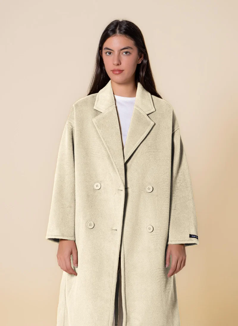 شايبس معطف مزدوج الصدر ناعم