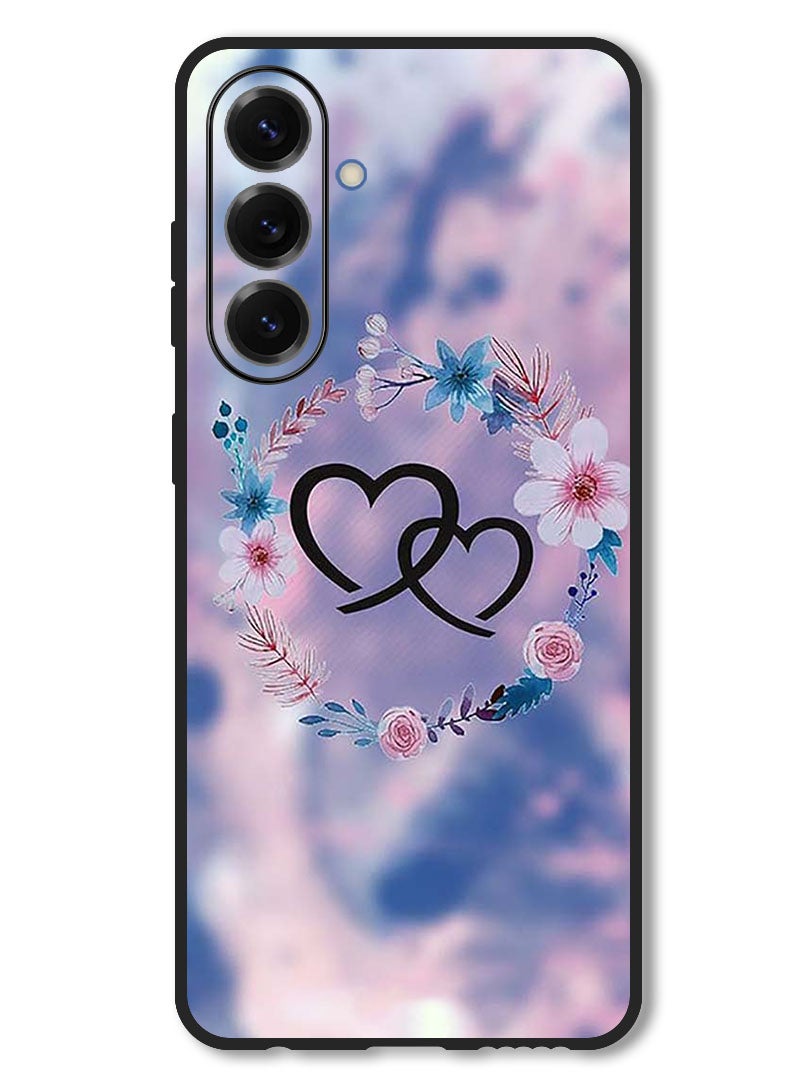 Theodor Case Compatible with Samsung Galaxy M56 6.74 Inch Protection Shockproof Bumper Cover Two HEarts - Image 1
