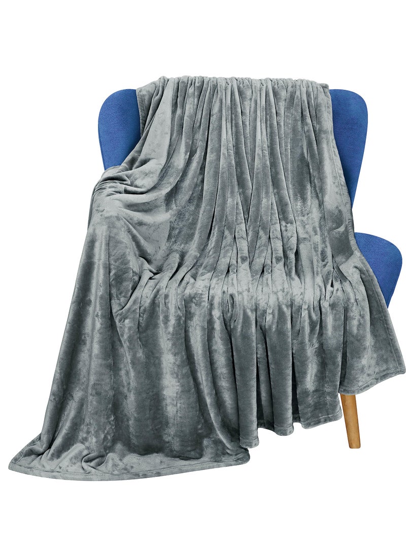 Utopia Bedding Utopia Bedding Fleece Blanket Throw Size Royal Blue 300GSM Luxury Fuzzy Soft Anti-Static Microfiber Bed Blanket (60x50 Inches) 