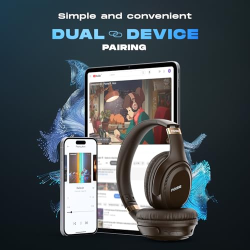 Noise Airwave Max 3 Bluetooth On Ear Headphones with 70H Playtime, 40mm Driver, Low Latency(up to 45ms),Dual Pairing, BT v5.3 (Dark Brown) - Image 4