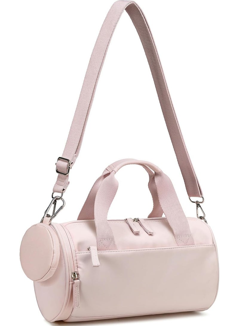 Mini Gym Bag for Women Girls Cute Small Duffle Bag with Multifunctional Pockets Bag Workout Sport Bags for Dance,Fitness,Yoga, Pink, Sport - Image 1