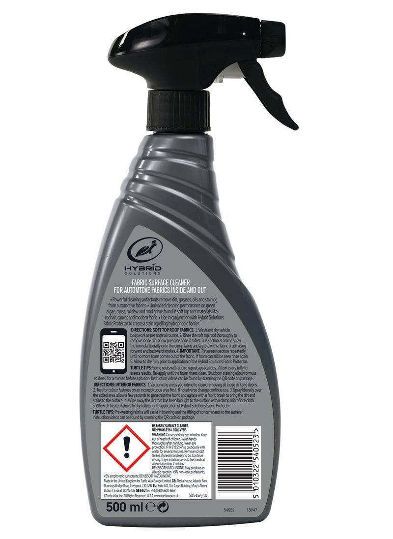 TurtleWax Turtle Wax Hybrid Solutions Cationic Fabric Surface Cleaner 500ml For Car Interior Cleaner  - Image 2
