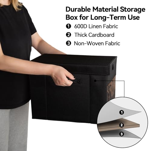 ComfortKeeper 2 Pack Comic Book Storage Box with Lid for Modern Age, Collapsible Magazine Organizer with Clear Window, Heavy Duty Case Container Holder, Black - Image 4