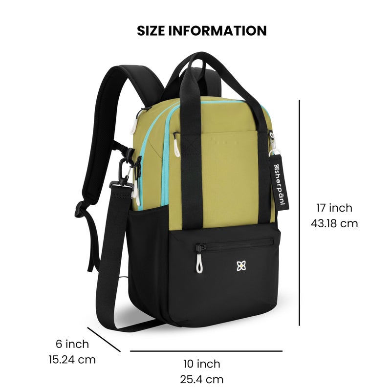 Sherpani Camden, Convertible Backpack, 3 in 1 Tote Bag, 18L Travel Backpack, Crossbody Bag for Women, Cross Body Purse, Travel Gifts, RFID Protection, Fits 13â€ Laptop (Alchemy) - Image 4