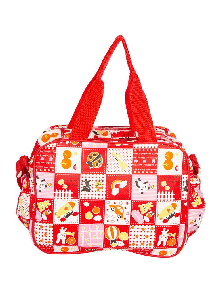 Mee Mee Durable Nursing Maternity Diaper Backpack Multifunctional Adjustable Spacious Shoulder Strap Stylish Baby Travel Bag/Mamas Bags/Diapers Bags for Kids/Baby/Toddlers Backpack (Red) - Image 3