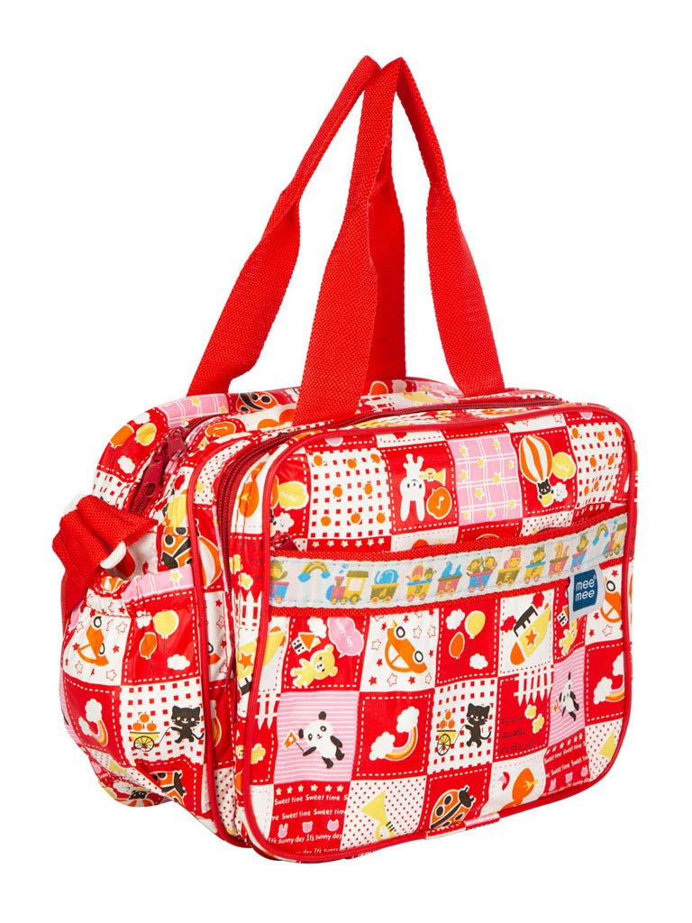 Mee Mee Durable Nursing Maternity Diaper Backpack Multifunctional Adjustable Spacious Shoulder Strap Stylish Baby Travel Bag/Mamas Bags/Diapers Bags for Kids/Baby/Toddlers Backpack (Red) - Image 2