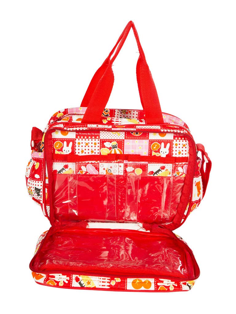 Mee Mee Durable Nursing Maternity Diaper Backpack Multifunctional Adjustable Spacious Shoulder Strap Stylish Baby Travel Bag/Mamas Bags/Diapers Bags for Kids/Baby/Toddlers Backpack (Red) - Image 4