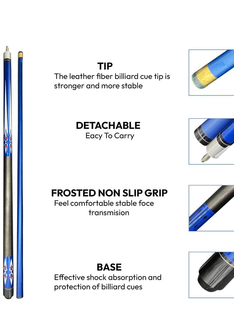 Spall 2-Piece 58 Inch13 mm Carbon Fibre Snooker Pool Cue Composite Pool Cue Sticks Set  - Image 2