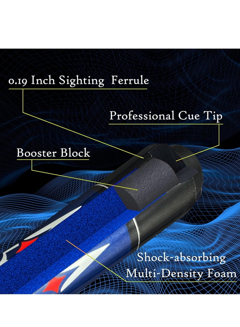 Spall 2-Piece 58 Inch13 mm Carbon Fibre Snooker Pool Cue Composite Pool Cue Sticks Set  - Image 4