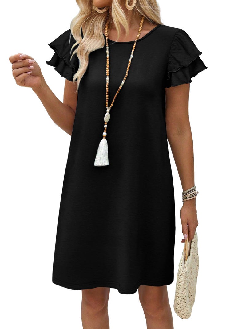 OFEEFAN Plus Size Black Dress Womens Dresses 2026 Spring Summer Sundresses Boho Clothes Casual Elegant Classy Date Outfits 2XL - Image 3
