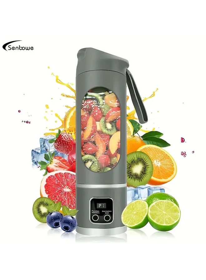Green Portable USB Blender Juicer Cup 15oz 3 Speed One Click Cleaning For Travel - Image 1