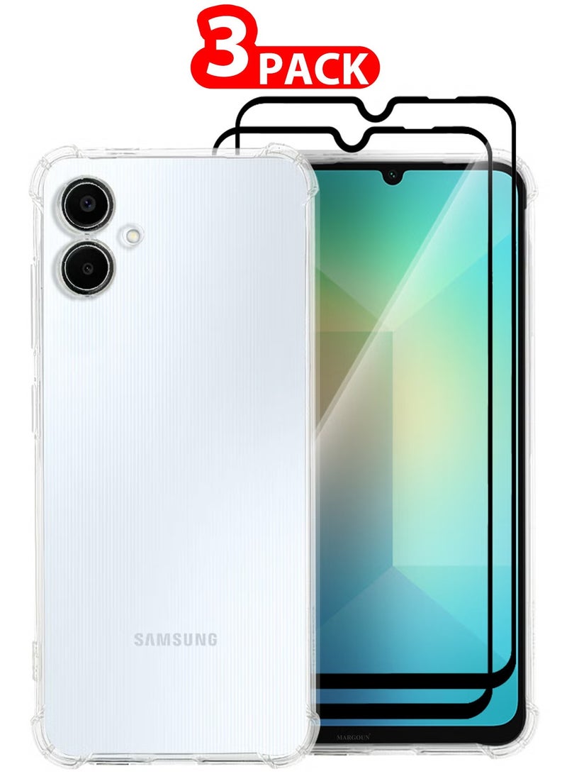 ELTRAZONE 3-Pack Samsung Galaxy A06 Case & Screen Protectors – Military-Grade Shockproof TPU Case, Ultra-Thin, Drop-Proof with 2 Clear Screen Protectors - Image 1