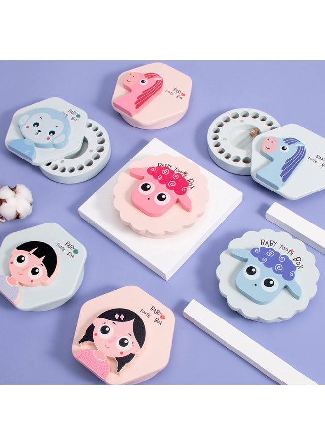 Generic Baby Teeth Box Replacement Teeth Storage Box Storage Box For Boys And Girls Baby Teeth Commemorative Box Fetal Hair Collection Box-Color:Sheep Fruit  - Image 4