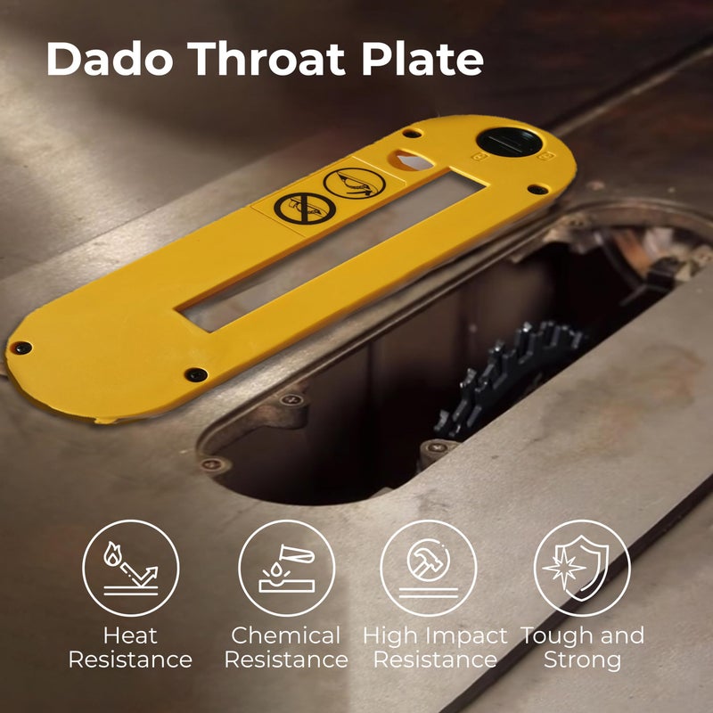 Tongass Dado Throat Plate Compatible With Dewalt 10"" Portable Table Saw (Dwe7490 Dwe7491 Dwe7491Rs Dwe7492) - Made From Aluminum Alloy - Image 5