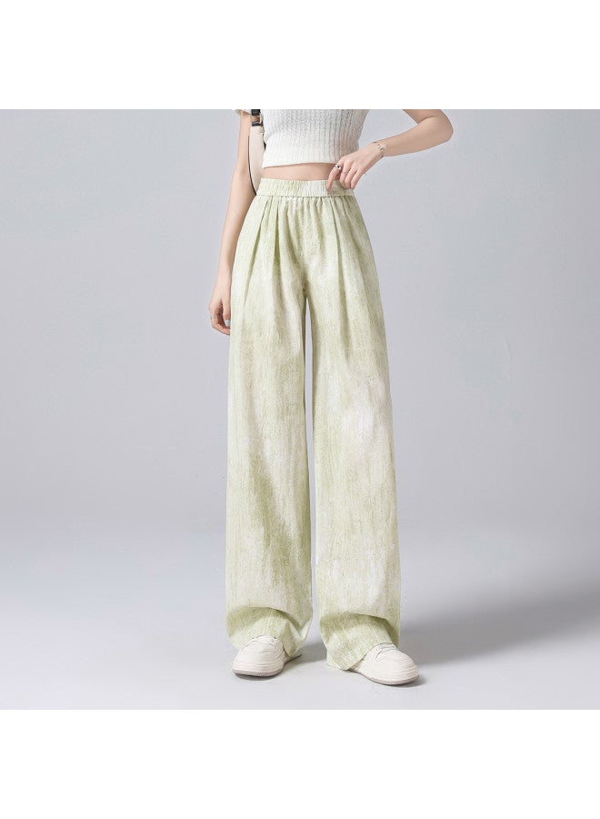 Baleno chinese Style Textured Summer 2025 Elastic Waist Loose-fit Thin Casual Trousers - Image 5