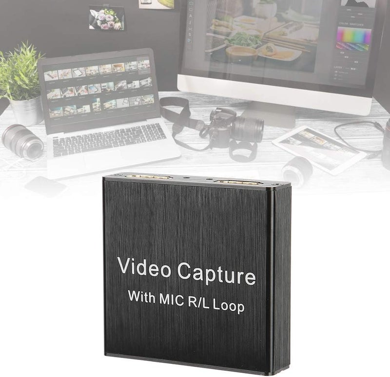 كرت التقاط الفيديو USB 2.0 HDMI Loop Out، جهاز التقاط فيديو عالي الدقة، إدخال 4K إخراج 1080P، مع إدخال ميكروفون وإخراج ستيريو 3.5 مم، للبث والتسجيل في الألعاب على A - Image 2