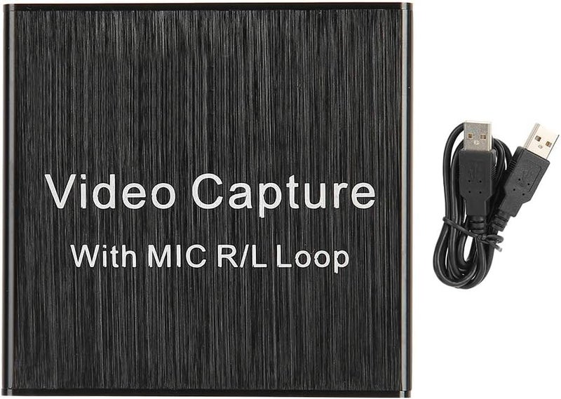 كرت التقاط الفيديو USB 2.0 HDMI Loop Out، جهاز التقاط فيديو عالي الدقة، إدخال 4K إخراج 1080P، مع إدخال ميكروفون وإخراج ستيريو 3.5 مم، للبث والتسجيل في الألعاب على A - Image 1