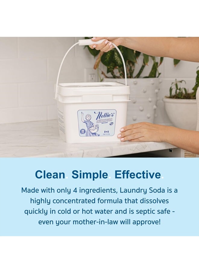 Nellie's - Laundry Soda - Concentrated Laundry Detergent Powder -Bulk 500 Loads - Eco-Friendly, Biodegradable, Vegan, Hypoallergenic, Fragrance-Free, and Non-Toxic Formula - Image 1