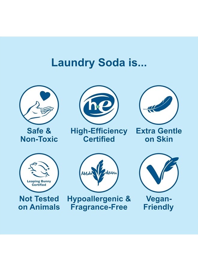 Nellie's - Laundry Soda - Concentrated Laundry Detergent Powder -Bulk 500 Loads - Eco-Friendly, Biodegradable, Vegan, Hypoallergenic, Fragrance-Free, and Non-Toxic Formula - Image 1