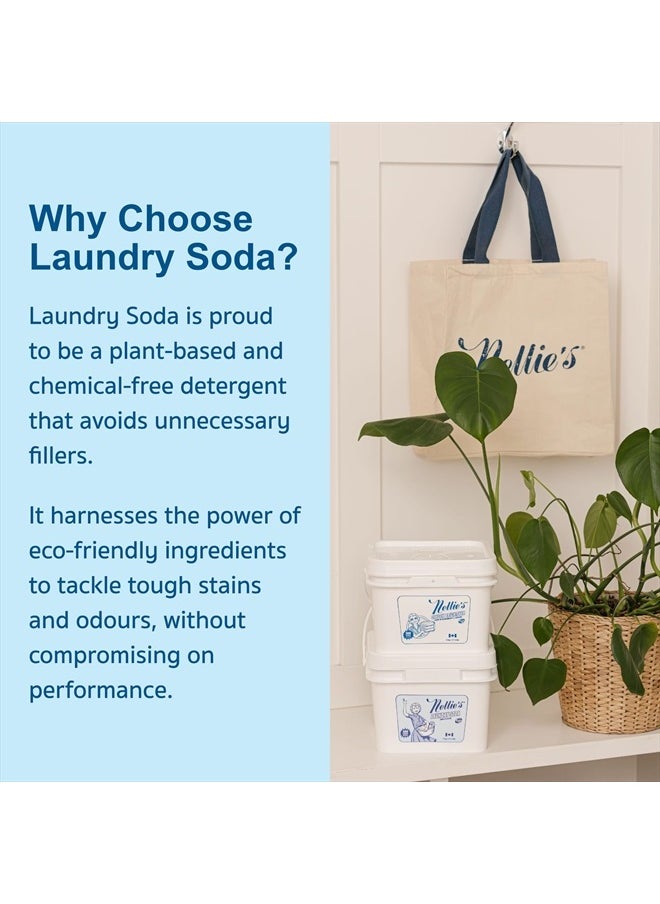 Nellie's - Laundry Soda - Concentrated Laundry Detergent Powder -Bulk 500 Loads - Eco-Friendly, Biodegradable, Vegan, Hypoallergenic, Fragrance-Free, and Non-Toxic Formula - Image 1