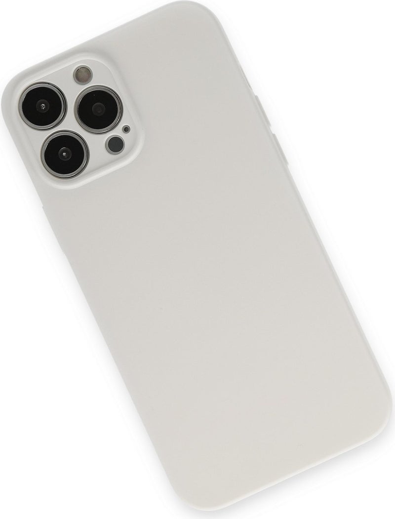 Bilişim Aksesuar IT Accessories Apple iPhone 13 Pro Case Nano Velvet Silicone Inside - White  - Image 2