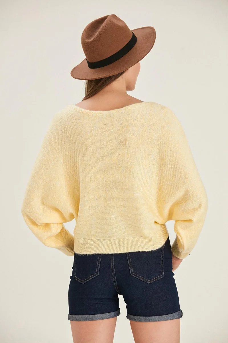 الكسندر جاردي Batwing Sleeve Sweater (B22-5750)