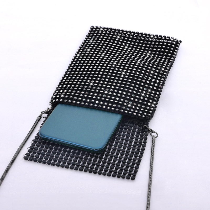 Bgfhna Glitter Purses Women's Mini Evening Handbags Crossbody Clutch Purse Crystal Rhinestone Bag Small Shoulder Sparkling Wedding Party Bag - Image 4