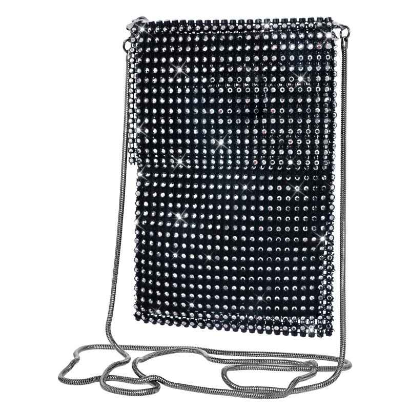 Bgfhna Glitter Purses Women's Mini Evening Handbags Crossbody Clutch Purse Crystal Rhinestone Bag Small Shoulder Sparkling Wedding Party Bag - Image 1