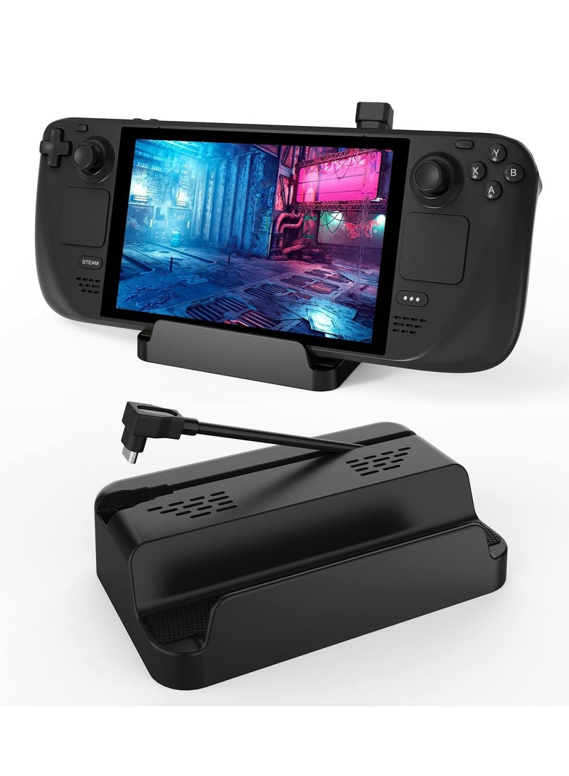 Y&D Compatible with Stand Base for Steam Deck, Deck Accessories, Charging Dock Dual USB and Full Speed C Port Anti-Slip Holder - Image 1
