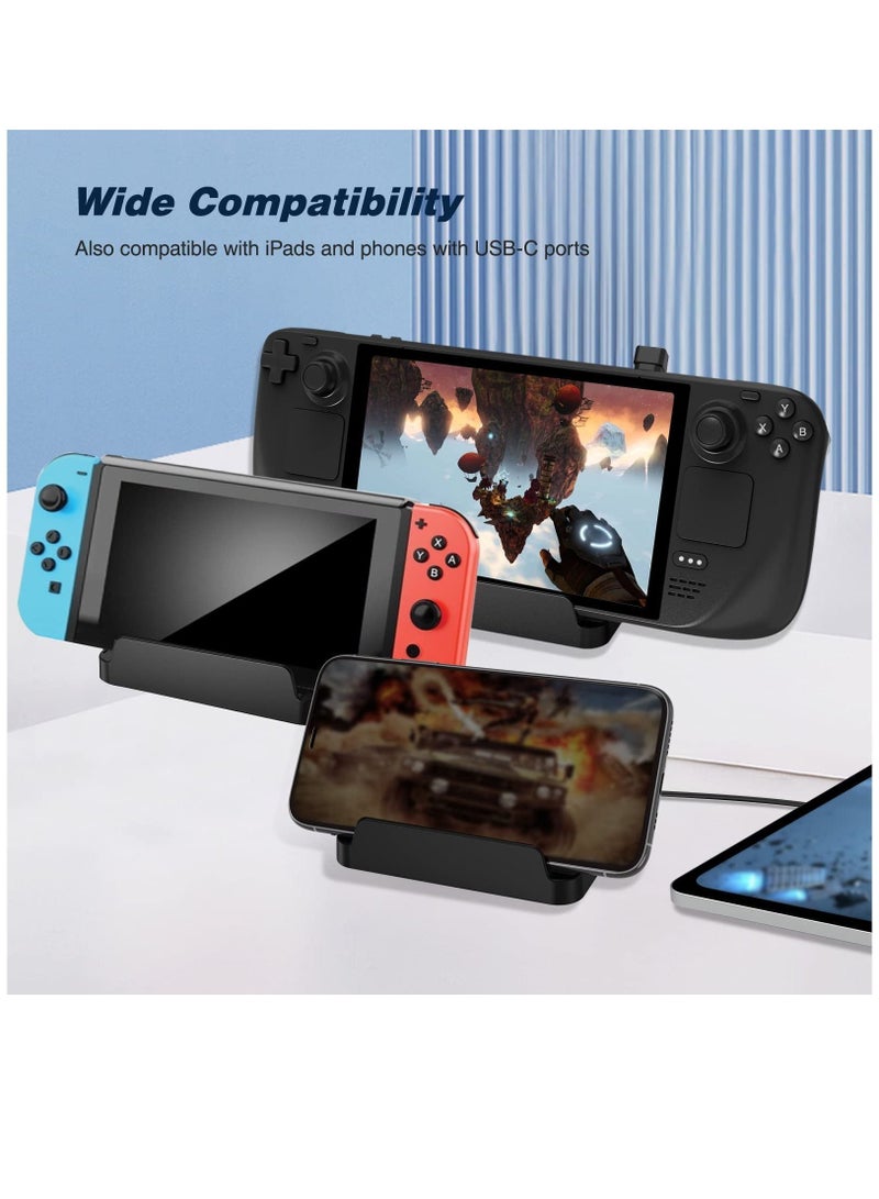Y&D Compatible with Stand Base for Steam Deck, Deck Accessories, Charging Dock Dual USB and Full Speed C Port Anti-Slip Holder - Image 2