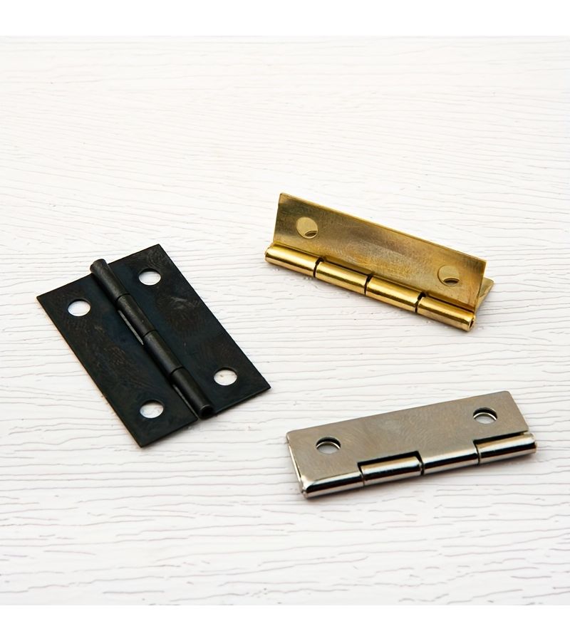 1 5 Inch Golden Furniture Hinges 20 Hinges 80 Screws Durable Hardware Storage Box - Image 5