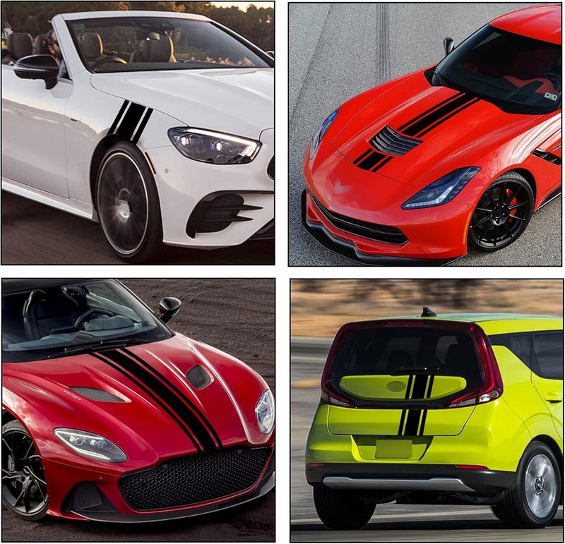 bpa Car Hood Stripe Sticker - Matte Black - Image 3