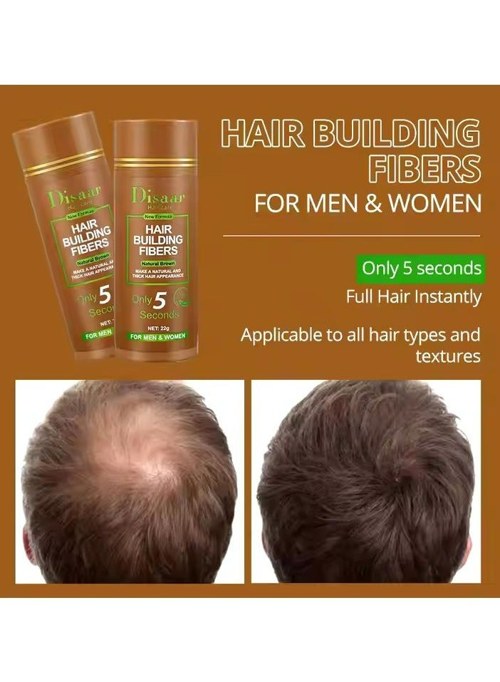 Disaar Hair Building Fibers Powder for Men Women Natural Brown 22g - Image 4