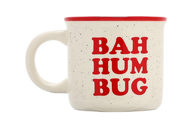 Pearhead Bah Hum Bug Christmas Camper Mug Holiday Home Dcor Seasonal Coffee Mug Stocking Stuffer Gift Ideas Microwave And Dishwasher Safe 15 oz
